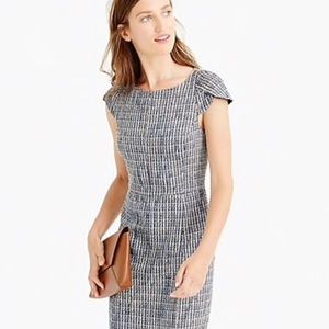 Jcrew petal sleeve tweed dress NWT size 4
